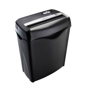lot 9241 image: Amazon Basics 6-Sheet Cross-Cut Paper and Credit Card Shredder with 3.8 Gallon Bin, Shreds Staples, Black