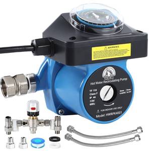 lot 9261 image: VERIWIS Instant Hot Water Recirculating Pump Kit for Tank Water Heater, Circulation Pump for House with 304 Stainless Steel Adjustable Bypass Valve and Timer, Replace 595916 0955805(3-Year Warranty)