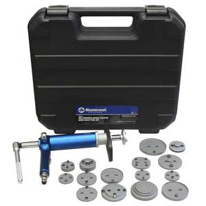 lot 9266 image: Mastercool 43050 Air-Powered Brake Caliper Wind-Back Tool Kit �� 15-Piece Adapter Set, LeftRight Hand Operation, 38 Drive, Magnetic Base