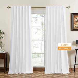 lot 9289 image: RYB HOME 100% Blackout Velvet Curtains for Living Room, Light Blocking Nursery Curtains 108 inches Long 2 Panels, Back Tab Thermal Insulated Window Drapes for Bedroom, Camel Beige, 52W x 108L