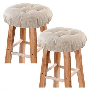 lot 10427 image: LYLNBYWK Bar Stool Covers Set of 2, Stool Covers Round with Elastic Band Pad, Soft Stool Seat Covers, Nonslip and Washable, 12 Inch, Beige