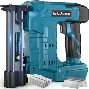 lot 11751 image: 18GA Cordless Brad Nailer, 2 in 1 Nail Gun & Staple Gun for Makita18V Bettery with 1000 Nails &1000 Staples, Battery Powered Nail Gun for Home Improvement(Tools Only)