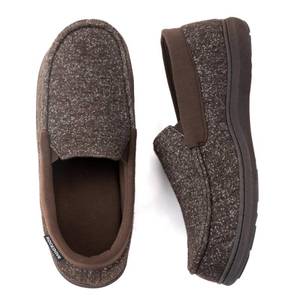 lot 11785 image: RockDove Mens Tweed Memory Foam Moc Slipper, Size 12 US Men, Coffee (Small Use)