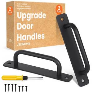 lot 12012 image: Barn Door Handles, 5.9 Gate Handle Outdoor Fence, Black Door Pulls Handle, Aluminium Alloy Sliding Closet Door Handle For Bifold Door, Kitchen, Cabinet, Bathroom, Closet, Garage Shed (2 Pack)