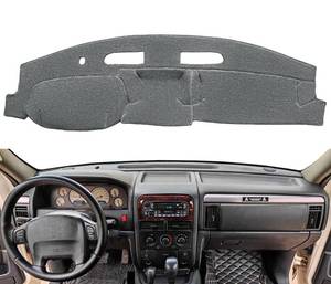 lot 12357 image: AKMOTOR Dash Cover Mat Custom Fit for Jeep Grand Cherokee Dashboard Pad Cap Carpet Protector K196 (Dark Gray)