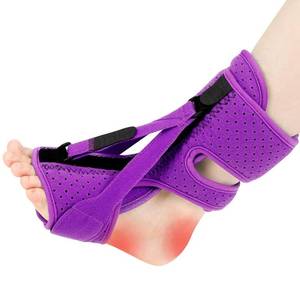 lot 12370 image: ANSUSIC Plantar Fasciitis Night Splint-Adjustable Planter Facetious Relief Straps,Support Relief Foot Drop Achilles Tendonitis(Purple-1PC)