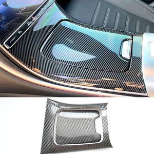 lot 12379 image: ZiWen Interior Trims Sport Gear Panel Center Console Cover Accessories for Mercedes Benz C Class C200 C300 W206 S206 C43 C63 S 2022 2023 2024 2025 2026 (Carbon Fiber Print)