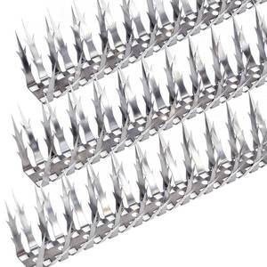 lot 12384 image: Quunoot Bird Spikes, 20 FT Stainless Steel Bird Deterrent Spikes, Pigeon Spikes for Outside to Keep Birds Squirrel Raccoon Cat Away, for Garden Fence Roof Window Sill and Wall(20 Pack)
