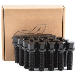 lot 12386 image: GAsupply 45mm Shank 14x1.5 Lug Bolts, Fit for A1 A2 A3 A4 A5 A6 A7 A8 S1 S2 S3 S4 S5 S6 S7 S8, Fit for CC Golf Jetta Lavid Se, 20pcs R13 Ball Seat Extended Black 71mm Tall Aftermarket Studs, 17mm Hex