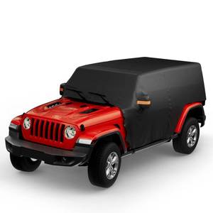 lot 12388 image: QMPARTS Water-Resistant Cab Cover Compatible with Wrangler JK JL Unlimited 4 Doors 2007-2026, All Weather Wrangler Rain Cover with Driver Door Zipper, Outdoor Snow Sun UV Rain Car Cover