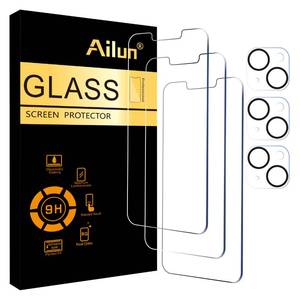 lot 12406 image: Ailun 3 Pack Screen Protector for iPhone 14 6.1 inch  3 Pack Camera Lens Protector,Case Friendly Tempered Glass Film,9H Hardness - HD