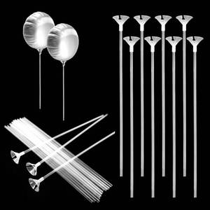 lot 12410 image: cobee 20 Pcs Balloon Holder Sticks, Plastic Balloon Sticks With Bases, Long Balloon Holder Sticks Balloon Weights for Tying Balloon Arch Anniversary, Birthday, Parties, Wedding Decorations