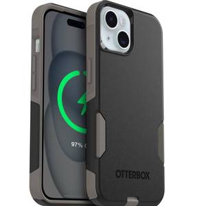 lot 12412 image: OtterBox iPhone 17e, 16e, 15, 14, & 13 Commuter Series Case - Slim & Tough, Pocket-Friendly, with Port Protection - BlackGrey