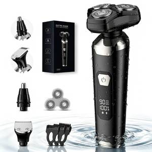 lot 12413 image: Electric Razor for Men WetDry Electric Shaver with Upgraded Curved Razor Foil, Gentle on Sensitive Skin, 3-in-1 Cordless Shaver for BeardNoseSideburns (Silver-Black)