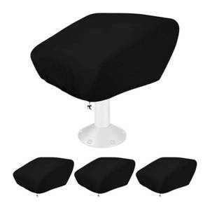 lot 12432 image: HSOKEW 4Pcs Boat Seat Cover, 600D Boat Folding Seat Cover W18D20H14 High Density Waterproof Captains Chair Cover Heavy-Duty Weather Trailerable Fishing Chair Cover Protects Your Seat