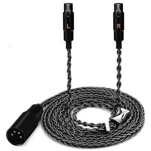 lot 12449 image: FAAEAL Audio Upgrade Cable 8 Core Single Crystal Silver Plated Cord HiFi Replacement Mini 4pin XLR Compatible with Audeze LCD-2 LCD-3 LCD-4 LCD-X etc.for Musician Audiophile 4PIN-XLR Plug 6.5ft