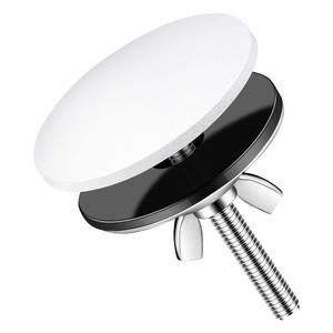 lot 14012 image: LEIFIDE 2 Inch Kitchen Sink Hole Cover Faucet Sink Hole Cap Stainless Steel Stopper Plug Plate Metal Blank for Bathroom Soap Dispenser Wash Basin(White)