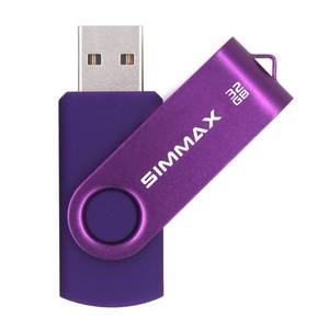 lot 14017 image: SIMMAX 32GB Memory Stick USB 2.0 Flash Drives Swivel Thumb Drive Pen Drive (32GB Purple)