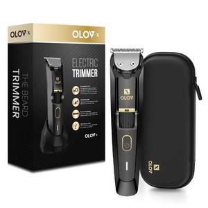 lot 14038 image: OLOV X Mens Beard Trimmer - All-in-One Trimmer with Precision Dial - Premium Facial Hair Groomer - Adjustable 20 Length Setting, USB Recharge Dock, Cordless Waterproof WetDry Clipper