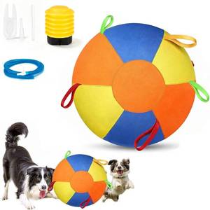 lot 14072 image: ZRW Calming Jumbo Ball for Dogs,Herding Ball for Dogs,Durable Tear-Resistant Inflatable Big Ball,Resistant Inflatable Big Ball with Handle Cover & Pump for Play & Exercise Dogs-(9.84in)