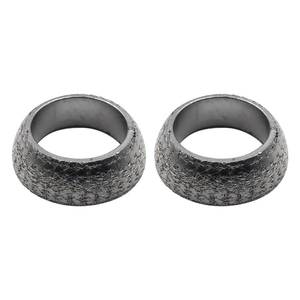 lot 14083 image: Polcatay 2 PCS Exhaust Pipe Gasket, ID 65 mm Muffler Exhaust Manifold Flange Ring Gasket, High Temperature Resistant Anti-leakage Modified Conical Sealing Gasket, for Most Cars (Silver)