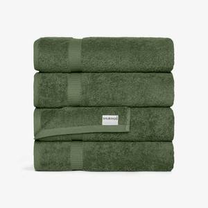 lot 14084 image: SALBAKOS 100% Turkish Cotton Bath Mat Set 2-Piece - 20x34 inch, Hotel & Spa Collection, Soft, Absorbent, Long Lasting, Durable Bathroom Rugs  Made in Turkey (Green, 2 Bath Mats)
