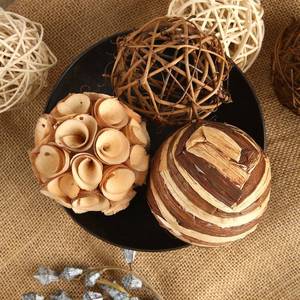 lot 14119 image: CIR OASES Decorative Bowl & Vase Filler Balls for Home Decor, Set of 6 PCS Natural Tone Rattan Wicker Balls Centerpieces Decoration, Decorative Orbs Vase Bowl Filler for Table Centerpieces