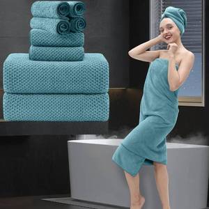 lot 15731 image: 8 Piece Bathroom Towel Set 2 Oversized Large Bath Towels Sheet,2 Hand Towels and 4 Washcloths 600GSM Ultra Soft Luxury Premium Towel Set Highly Absorbent Quick Dry Hotel Towel Collection,Turquoise