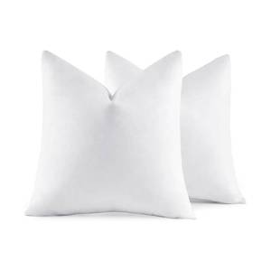lot 15733 image: MIULEE 26x26 Euro Pillow Inserts,Set of 2 Down Feather Throw Pillows for Couch Sofa Bed, Decorative Fluffy Throw Pillow Inserts Cotton Fabric,White