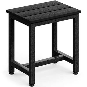 lot 15739 image: ODK Outdoor Side Table, Adirondack Patio End Table with Weather-Resistant, Waterproof Top for Hot Tub, Garden, Balcony, Poolside, Durable & Easy-to-Clean, Black