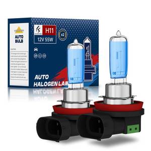 lot 16221 image: H11 Halogen Headlight Bulbs, Standard High Beam or Low Beam or Fog Light Bulb, DC 12V 55W 5000K,4000 Lumens,White Headlight Bulbs,Head Light Bulbs for Car,High Brightness Headlight Bulb, Pack of 2