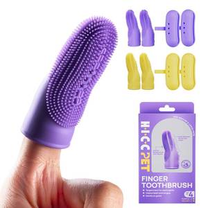 lot 16224 image: HICC PET Dog Toothbrush, Anti-Slip Dog Tooth Brushing Kit, Dog Finger Toothbrush for Plaque and Tartar Cleaning, Dog Teeth Cleaning for Small & Large Pets, Safer & Softer Liquid Silicone, 4-Pack
