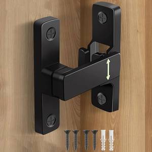 lot 16226 image: 90180 Degree Barn Door Lock, Small Flip Gate Latches Protect Privacy Sliding Door Latch Lock for Swing Door, Cabinet, Bathroom, Garden, Window, Outdoor