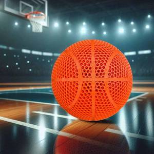 lot 16228 image: WITO Airless Basketball 3D Printed Silent Basketball (7# - Orange)