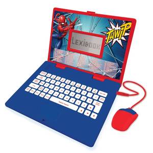 lot 16229 image: LEXiBOOK Spider-Man - Educational and Bilingual Laptop SpanishEnglish - Toy for Child Kid (Boys & Girls) 124 Activities, Learn Play Games and Music with Spiderman - RedBlue JC598SPi2 missing mouse