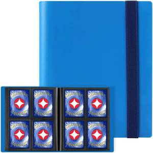 lot 16237 image: GEAoffice 4 Pocket Binder - Small Size Trading Card Collection Album Folder - 160 Side Loading Pocket Binder for TCG, MTG, Sports&Game Cards - Gifts for Card Collectors (Light Blue)