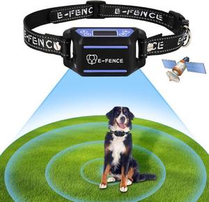 lot 16243 image: Wireless GPS Dog Collar Fence - Invisible Electric Containment System. No Monthly Fee. Adjustable Beep.Vibration & Static.48H Waterproof Rechargeable Collar for Backyard Escape Prevention & Camping
