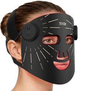 lot 18290 image: Red Light Therapy for Face,4 Modes Portable LED Face Mask, Red and 850nm Infrared Light Mask,15-Min Timer��256 LED Beads,Rechargeable for At-Home & Travel