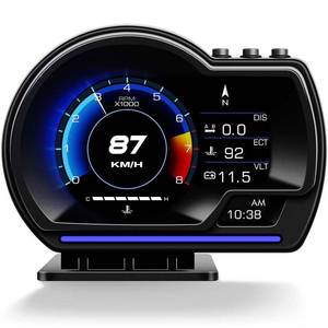 lot 18293 image: MH Head Up Display for Car, OBD2GPS Dual System, OBD2 Gauge Display, GPS Speedometer, Tachometer, Water Temp, Volt, Overspeed Alarm Fault Diagnosis