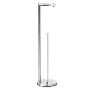 lot 18306 image: Toilet Paper Holder Stand, Toilet Paper Holder Free Standing, Toilet Paper Stand, Brushed Nickel Toilet Paper Holder with Storage, Rustproof Toilet Paper Holders for 4 Rolls (Brushed Nickel)