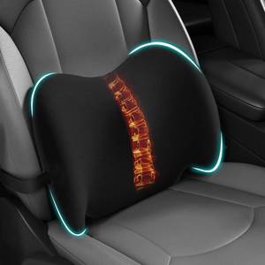 lot 18311 image: BYMECOST Lumbar Support Pillow for Car, Memory Foam Car Seat Back Support Pillow for Driving, Back Cushion with Strap for Pain Relief, Ergonomic Back Cushion for Office Chair, Wheelchair (A-Black)