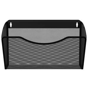 lot 18325 image: EasyPAG Wall File Organizer, Metal Mesh Hanging File Folder Holder for LetterA4 Size Folders, Vertical Wall Mount Mail Sorter for Office Paperwork, Classroom, Black