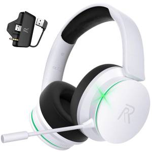 lot 19030 image: RYR Wireless Gaming Headset, Bluetooth 5.3, 3D Surround Sound, Rotatable Earmuffs, Wireless Gaming Headphones with Noise Canceling Microphones for Xbox Series XS, Xbox One, Sega Gear, Mac-Blackwhite