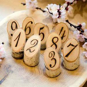 lot 19031 image: Yullmu 1-20 Woodboard Table Number,Wedding Table Number,Restaurant Sign,Table Number,Wooden Table Number,Wedding Number Plate,Party,Event,Wedding,Restaurant