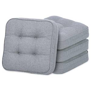 lot 19068 image: GOFORIT Chair Cushions Set of 4,Tufted Shredded Memory Foam Chair Pads, Non-Slip Seat Cushions with Removable Cover, 16 x 16, 4 Pack,Grey (3 PACK)
