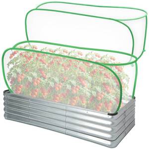 lot 19082 image: 2PCS Garden Netting Covers for Raised Beds, 3.9 X 2FT Garden Raised Bed Cover with 10 Stakes, Plant Netting for Garden Protection, Insect Bird Pest Barrier for Vegetables Fruits Flowers Crops