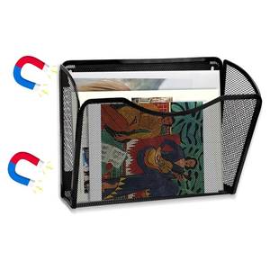 lot 19085 image: Magnetic File Holder,No Drilling Installation Magnetic File Folder Holder, Magnetic Mail Holder File Organizer for Refrigerat,Whiteboard,Office