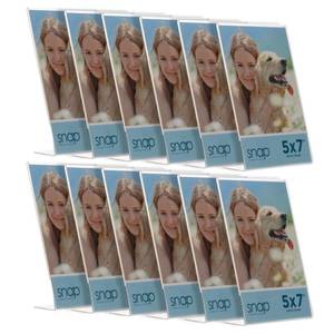 lot 20017 image: Snap 5x7 Clear Acrylic Self Standing Frame, Set of 12