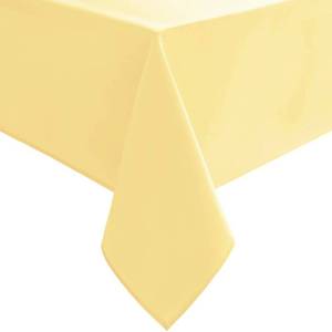 lot 20024 image: Hiasan Light Yellow Tablecloth for Rectangle Tables - Waterproof and Spillproof Washable Fabric Table Cloth for Dining Room Kitchen Party, 60 x 120 Inch
