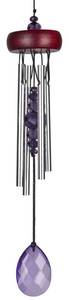 lot 20034 image: Woodstock Chimes Signature Collection, Gem Drop Chime, 10 Violet D�cor Designs - Small Chimes Wind Chimes for Outdoor, Patio, Home or Garden D�cor (GEMVI)